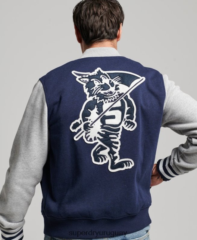 uy Superdry hombres chaqueta bomber universitaria vintage Armada DT2N8Z604 ropa