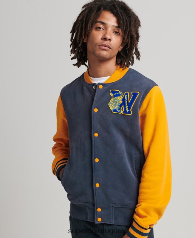 uy Superdry hombres chaqueta bomber universitaria vintage Armada DT2N8Z806 ropa