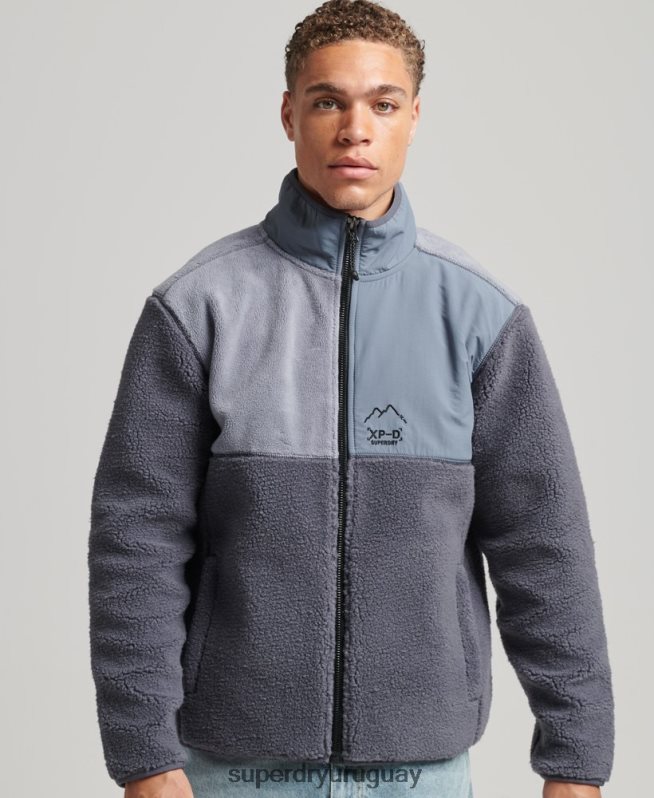 uy Superdry hombres chaqueta borreguillo xpd púrpura DT2N8Z656 ropa