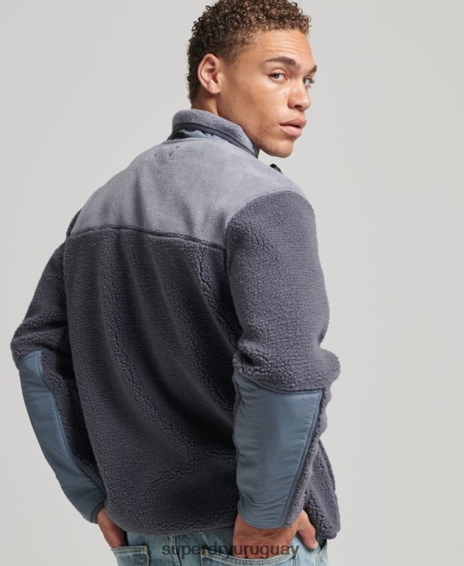 uy Superdry hombres chaqueta borreguillo xpd púrpura DT2N8Z656 ropa
