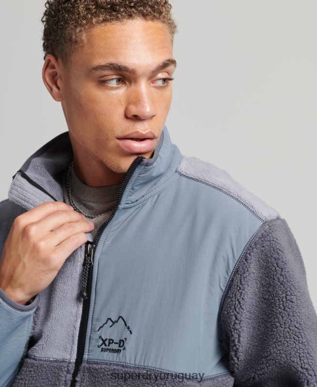 uy Superdry hombres chaqueta borreguillo xpd púrpura DT2N8Z656 ropa