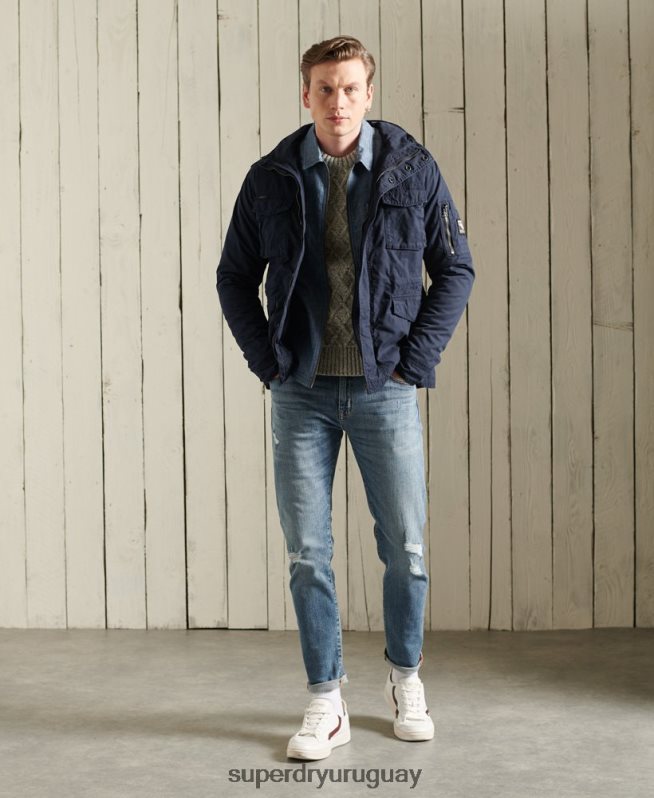 uy Superdry hombres chaqueta clásica de novato Armada DT2N8Z4603 ropa