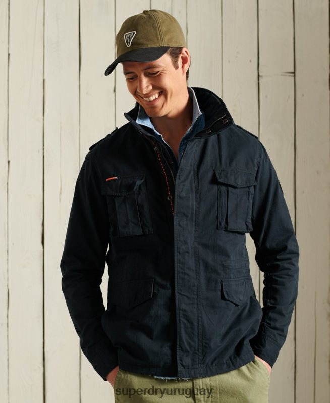 uy Superdry hombres chaqueta clásica de novato Armada DT2N8Z4686 ropa