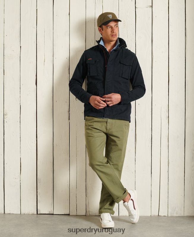 uy Superdry hombres chaqueta clásica de novato Armada DT2N8Z4686 ropa