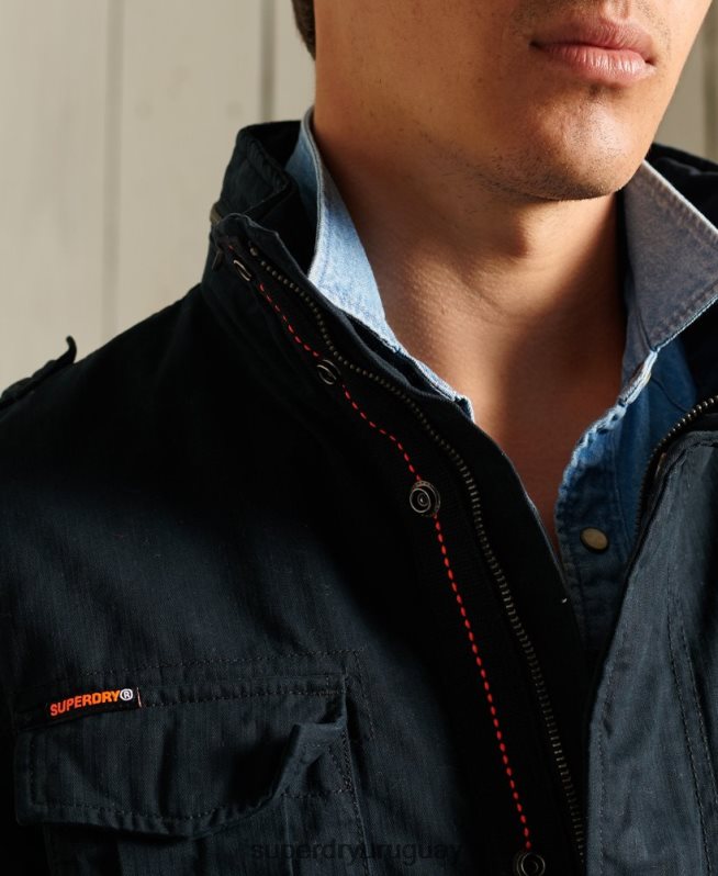 uy Superdry hombres chaqueta clásica de novato Armada DT2N8Z4686 ropa