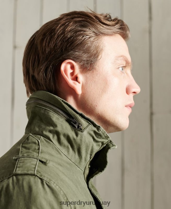uy Superdry hombres chaqueta clásica de novato caqui DT2N8Z1164 ropa