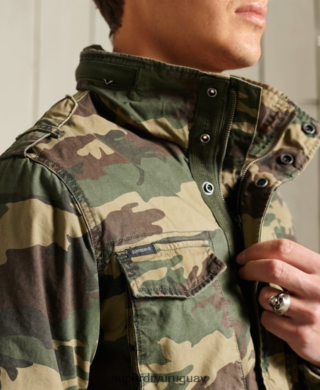 uy Superdry hombres chaqueta clásica de novato caqui DT2N8Z4619 ropa