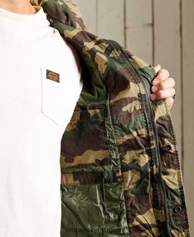uy Superdry hombres chaqueta clásica de novato caqui DT2N8Z4619 ropa