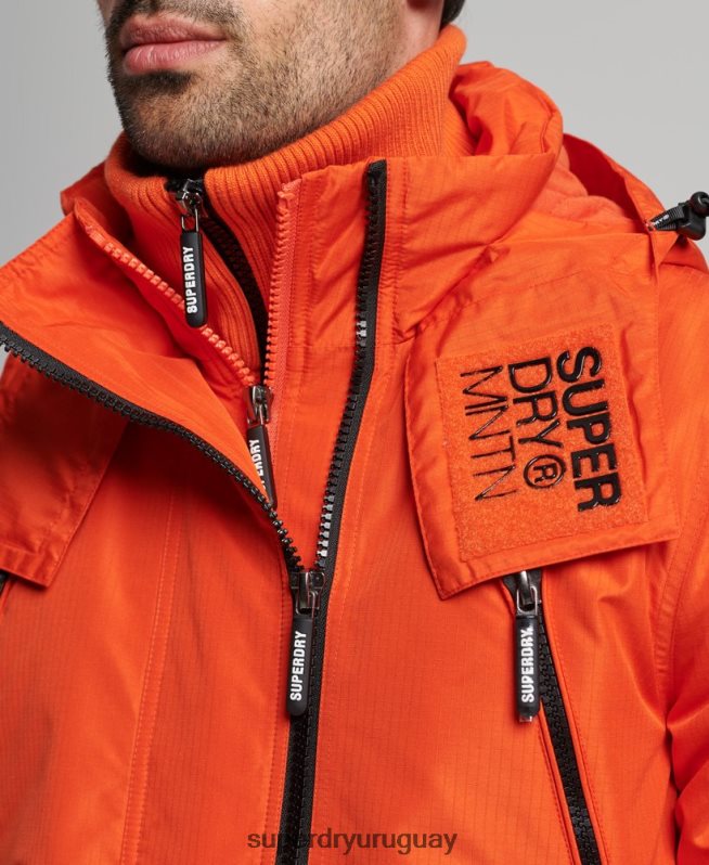 uy Superdry hombres chaqueta cortavientos mountain sd naranja DT2N8Z944 ropa