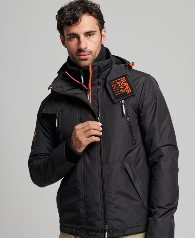 uy Superdry hombres chaqueta cortavientos mountain sd negro DT2N8Z1160 ropa