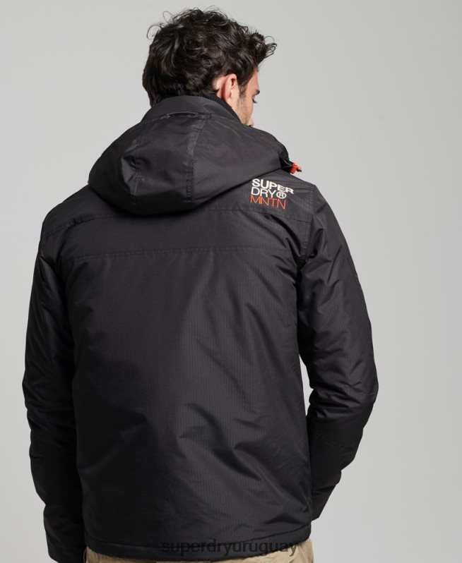 uy Superdry hombres chaqueta cortavientos mountain sd negro DT2N8Z1160 ropa