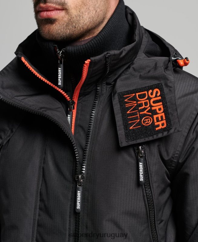 uy Superdry hombres chaqueta cortavientos mountain sd negro DT2N8Z1160 ropa