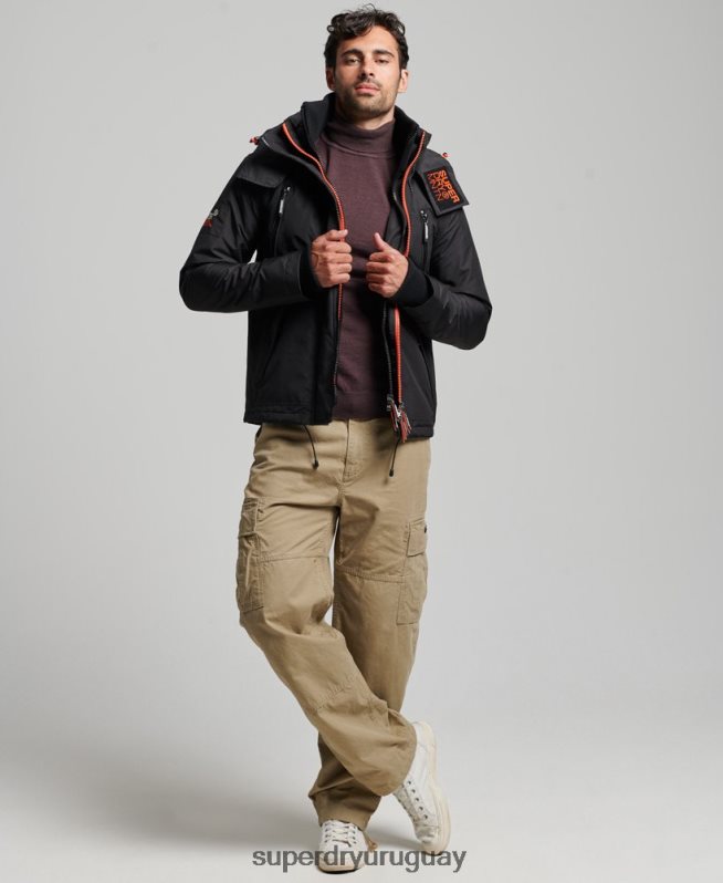 uy Superdry hombres chaqueta cortavientos mountain sd negro DT2N8Z1160 ropa