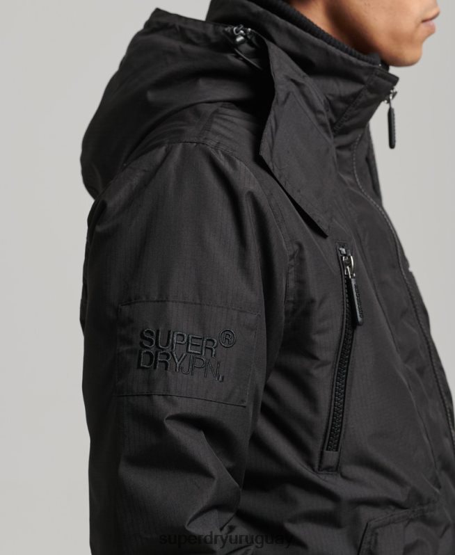 uy Superdry hombres chaqueta cortavientos mountain sd negro DT2N8Z924 ropa