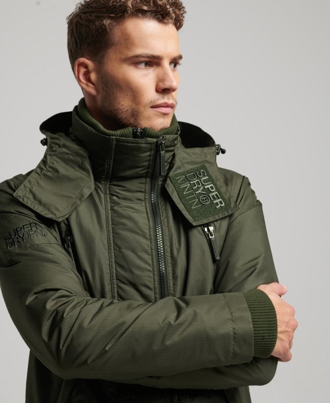 uy Superdry hombres chaqueta cortavientos mountain sd verde DT2N8Z950 ropa