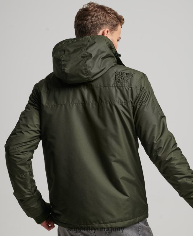 uy Superdry hombres chaqueta cortavientos mountain sd verde DT2N8Z950 ropa