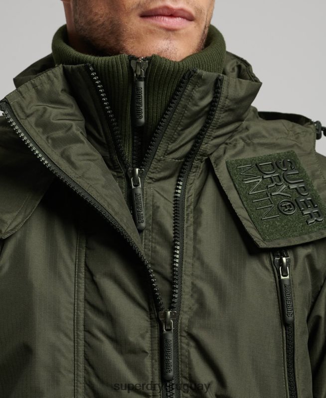 uy Superdry hombres chaqueta cortavientos mountain sd verde DT2N8Z950 ropa
