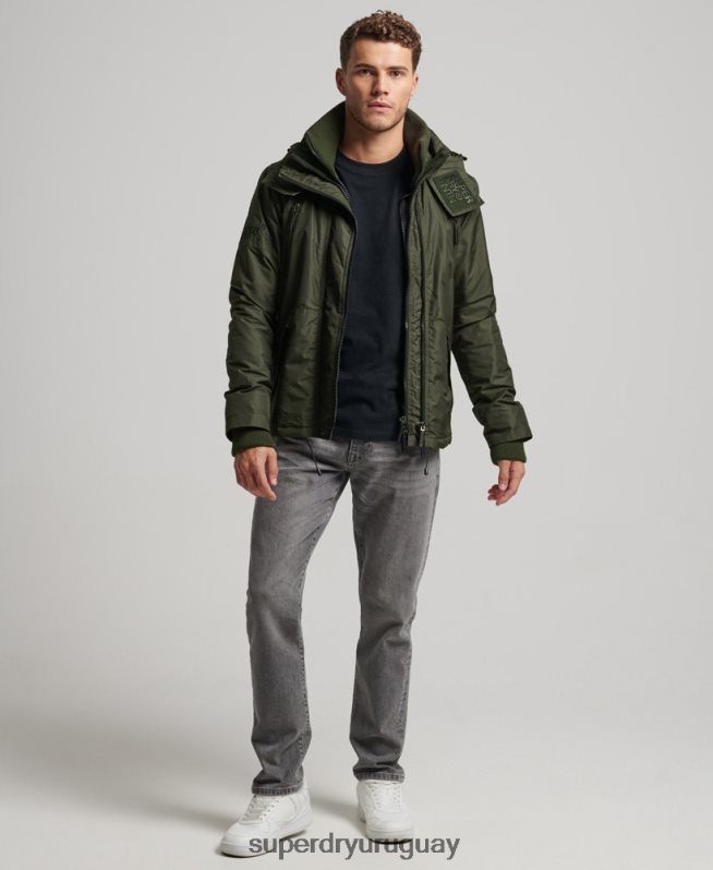 uy Superdry hombres chaqueta cortavientos mountain sd verde DT2N8Z950 ropa