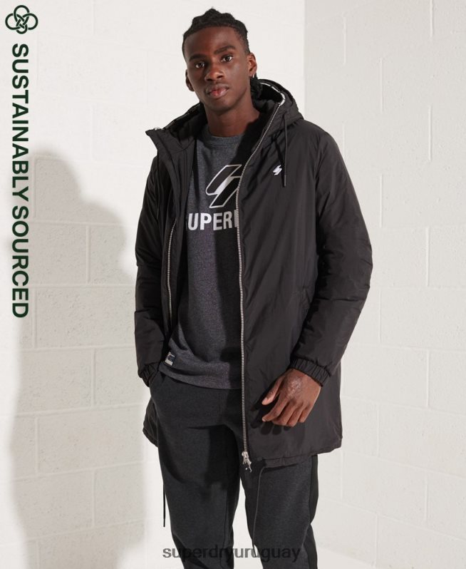 uy Superdry hombres chaqueta cortavientos touchline sd negro DT2N8Z1151 ropa