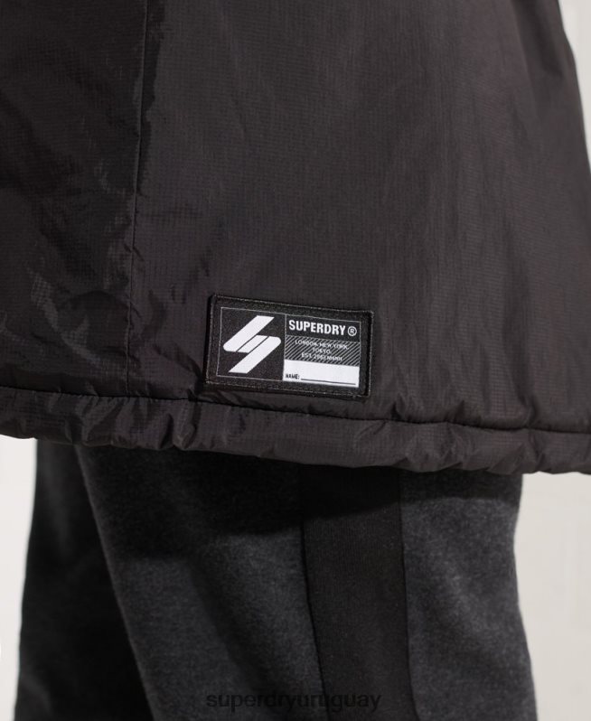 uy Superdry hombres chaqueta cortavientos touchline sd negro DT2N8Z1151 ropa