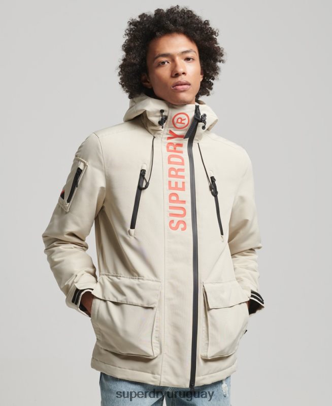 uy Superdry hombres chaqueta cortavientos ultimate sd beige DT2N8Z926 ropa