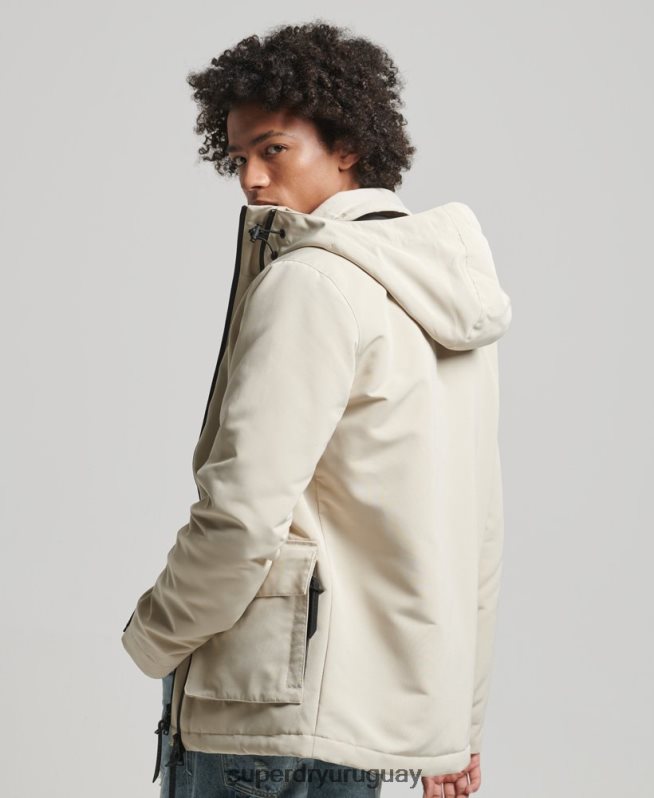 uy Superdry hombres chaqueta cortavientos ultimate sd beige DT2N8Z926 ropa