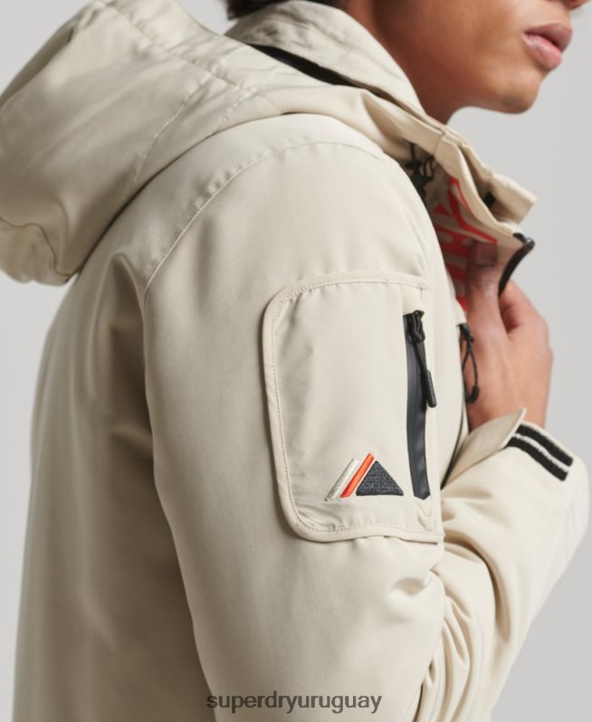 uy Superdry hombres chaqueta cortavientos ultimate sd beige DT2N8Z926 ropa