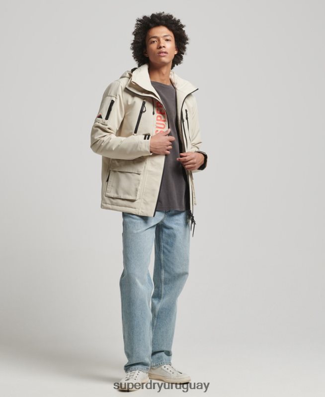 uy Superdry hombres chaqueta cortavientos ultimate sd beige DT2N8Z926 ropa