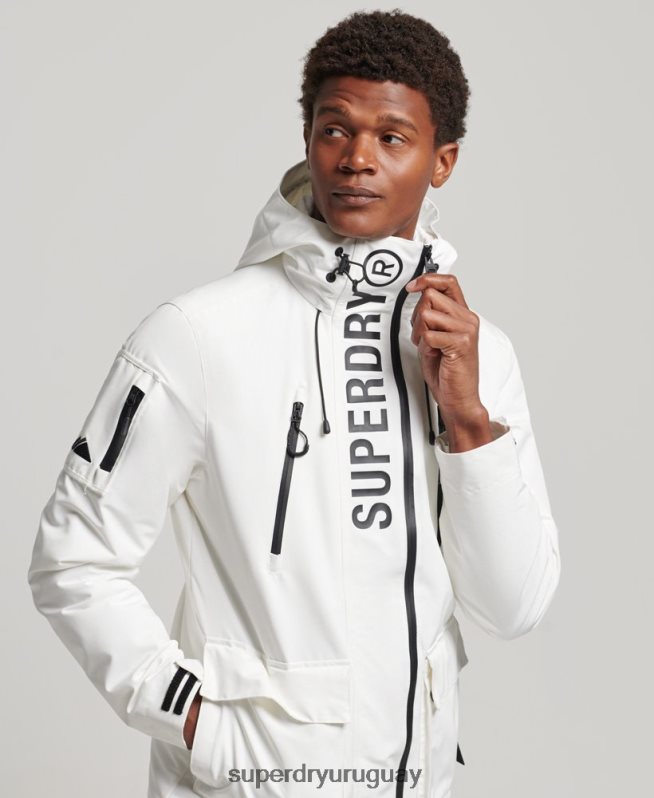 uy Superdry hombres chaqueta cortavientos ultimate sd blanco DT2N8Z4659 ropa