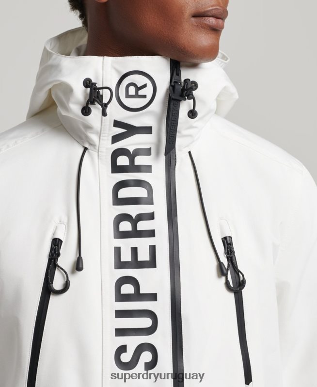 uy Superdry hombres chaqueta cortavientos ultimate sd blanco DT2N8Z4659 ropa