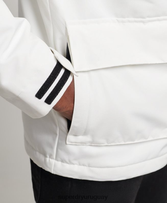 uy Superdry hombres chaqueta cortavientos ultimate sd blanco DT2N8Z4659 ropa