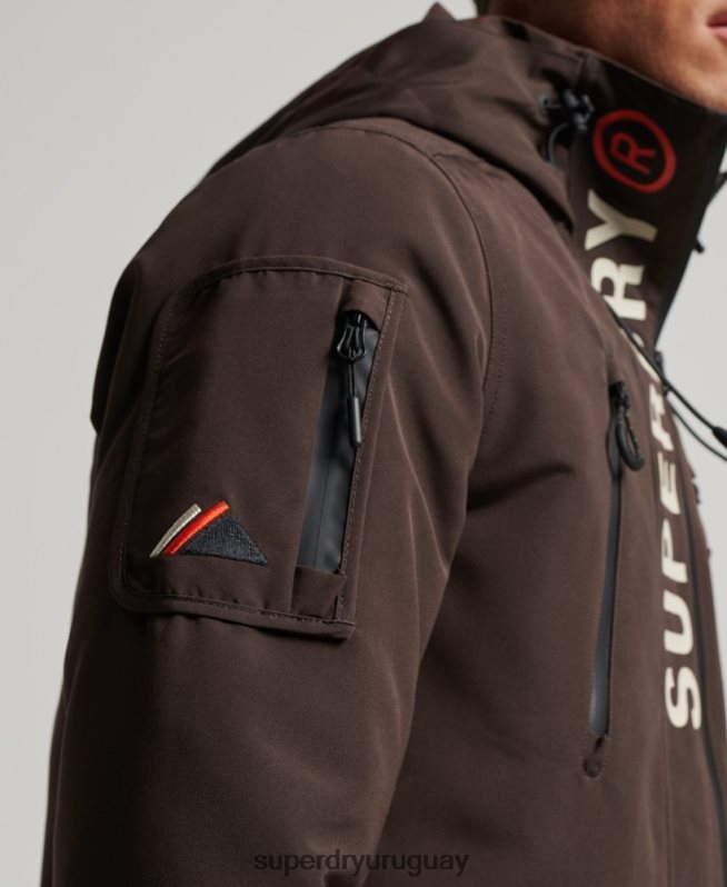 uy Superdry hombres chaqueta cortavientos ultimate sd marrón DT2N8Z969 ropa