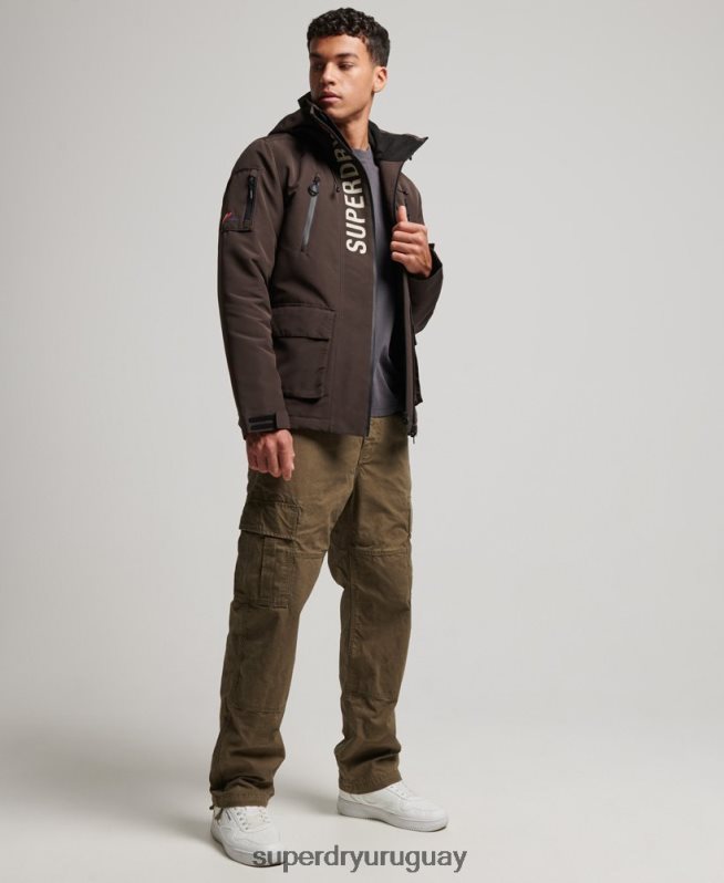 uy Superdry hombres chaqueta cortavientos ultimate sd marrón DT2N8Z969 ropa