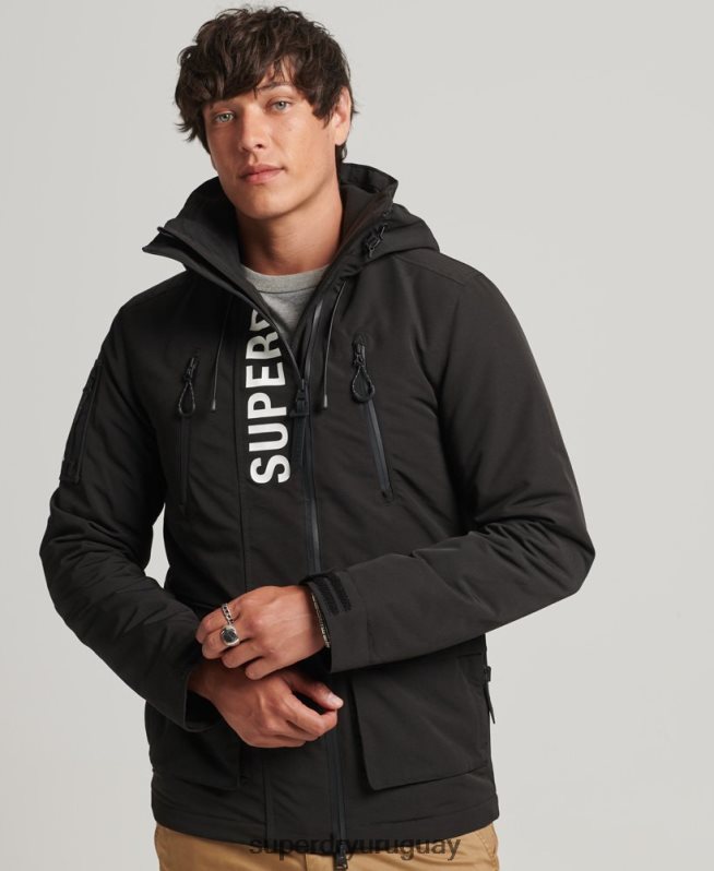 uy Superdry hombres chaqueta cortavientos ultimate sd negro DT2N8Z1187 ropa