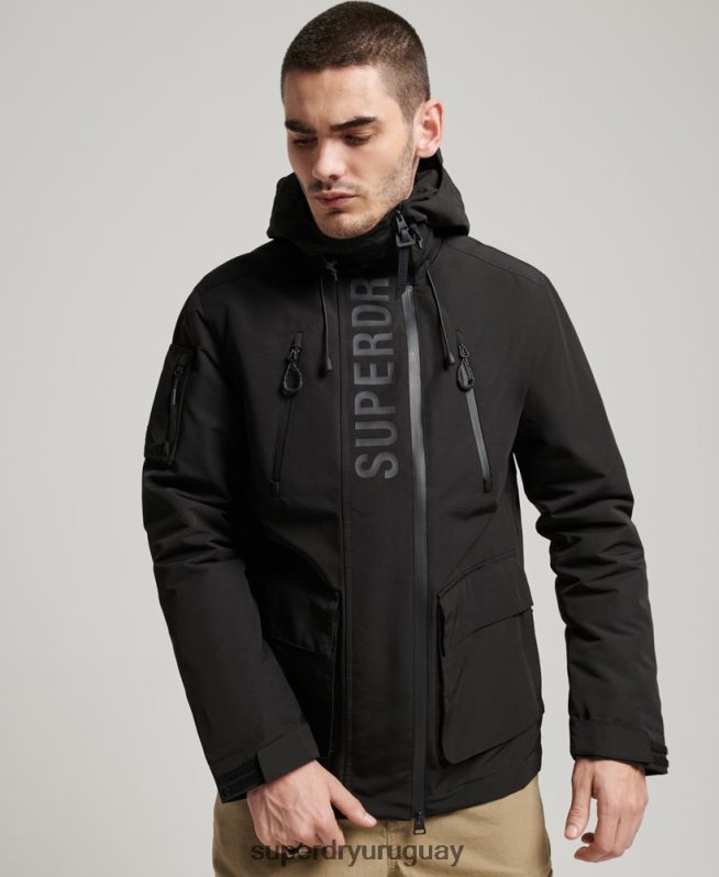uy Superdry hombres chaqueta cortavientos ultimate sd negro DT2N8Z919 ropa