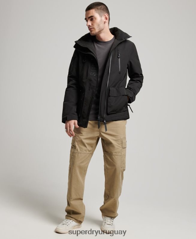 uy Superdry hombres chaqueta cortavientos ultimate sd negro DT2N8Z919 ropa