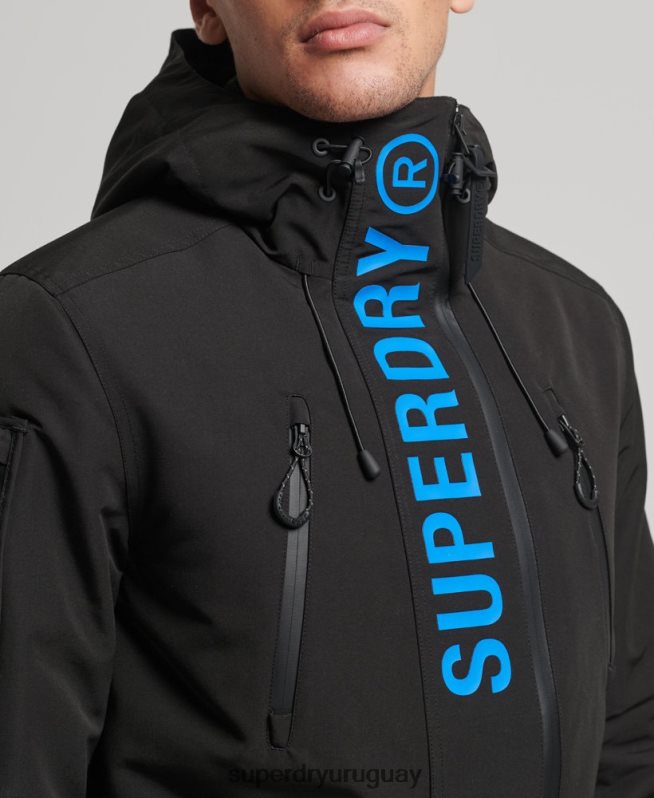 uy Superdry hombres chaqueta cortavientos ultimate sd negro DT2N8Z922 ropa