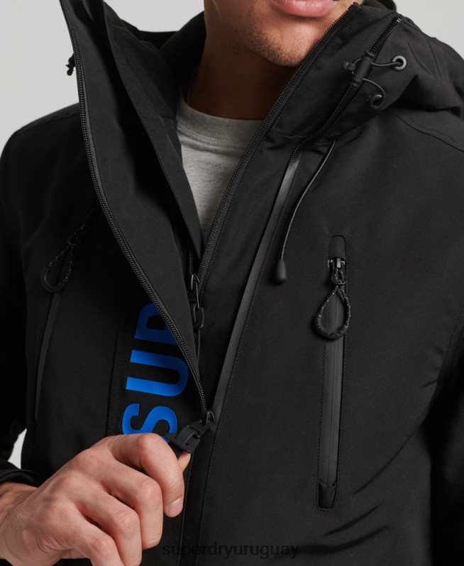 uy Superdry hombres chaqueta cortavientos ultimate sd negro DT2N8Z922 ropa