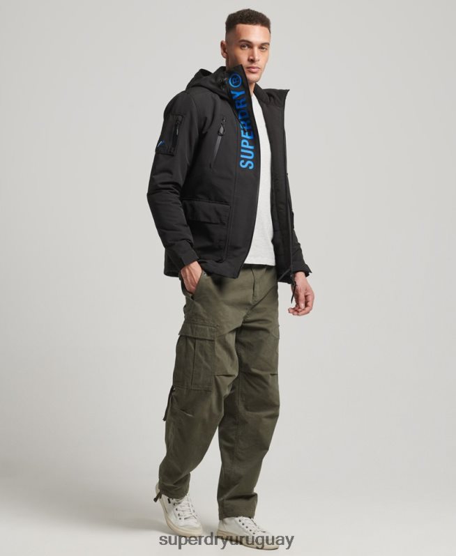 uy Superdry hombres chaqueta cortavientos ultimate sd negro DT2N8Z922 ropa