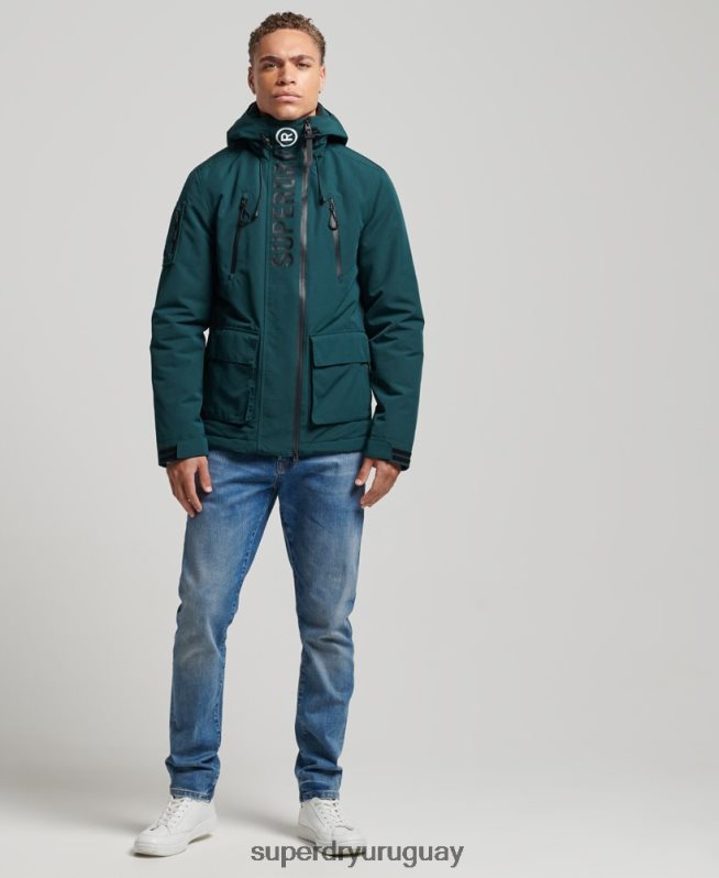 uy Superdry hombres chaqueta cortavientos ultimate sd verde DT2N8Z1152 ropa