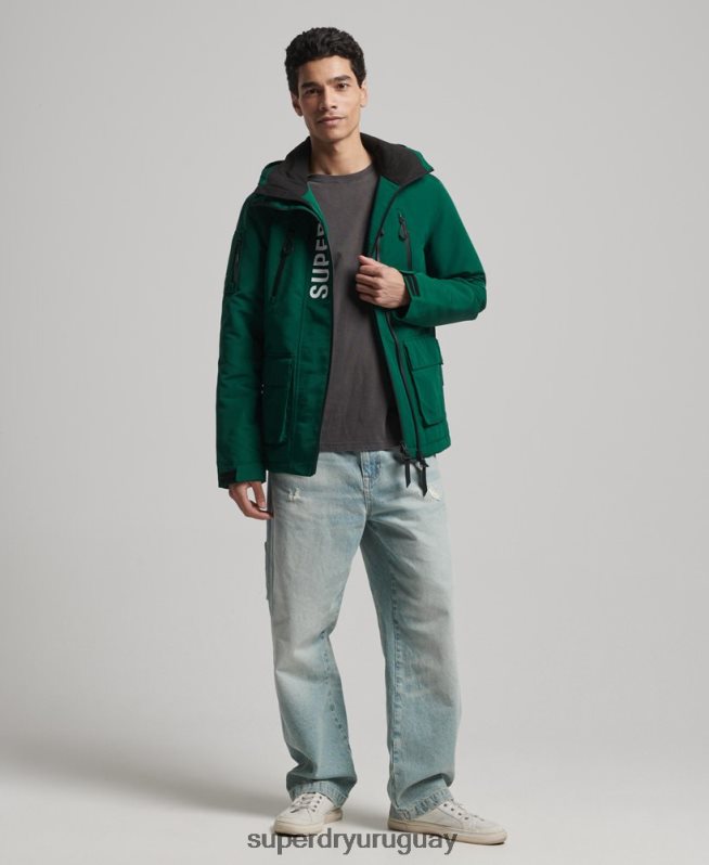 uy Superdry hombres chaqueta cortavientos ultimate sd verde DT2N8Z930 ropa