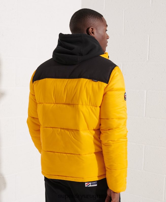 uy Superdry hombres chaqueta de código amarillo DT2N8Z4510 ropa