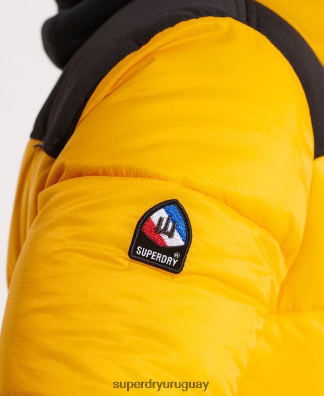 uy Superdry hombres chaqueta de código amarillo DT2N8Z4510 ropa