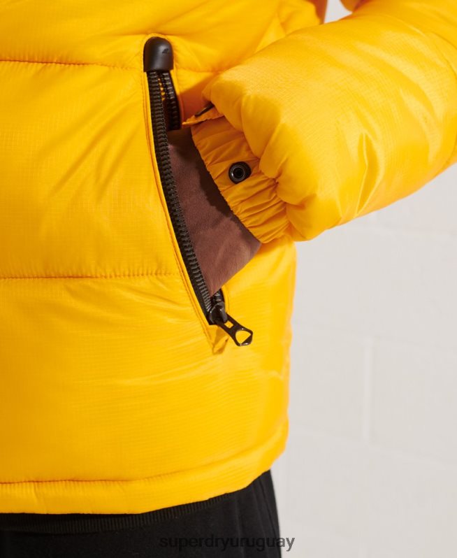 uy Superdry hombres chaqueta de código amarillo DT2N8Z4510 ropa