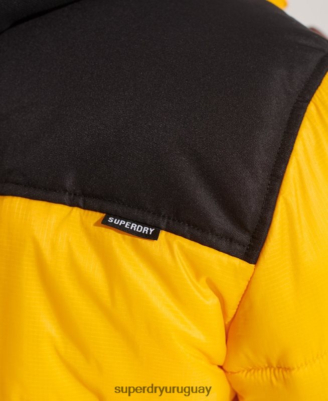 uy Superdry hombres chaqueta de código amarillo DT2N8Z4510 ropa
