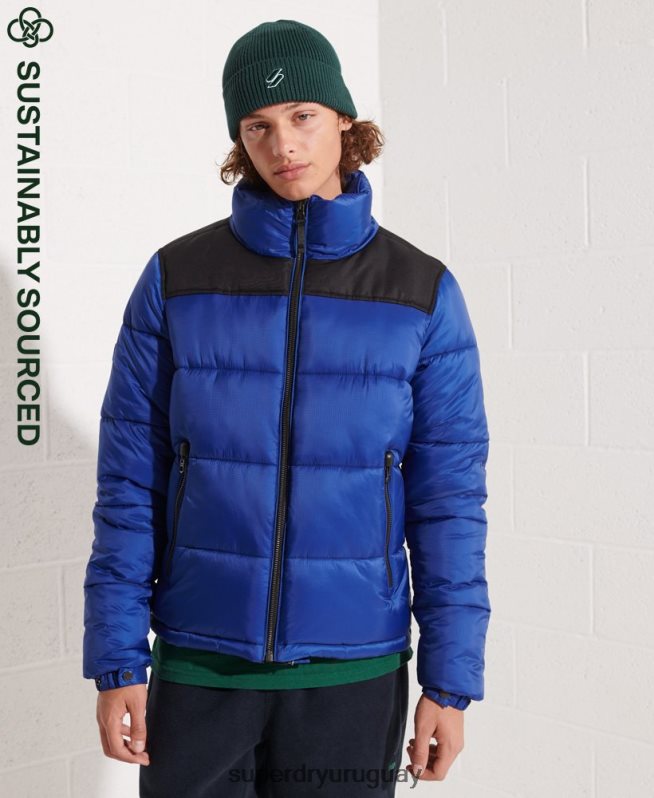 uy Superdry hombres chaqueta de código azul DT2N8Z4677 ropa