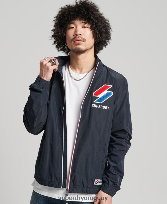 uy Superdry hombres chaqueta de chándal Armada DT2N8Z1153 ropa