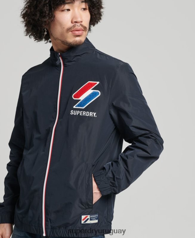 uy Superdry hombres chaqueta de chándal Armada DT2N8Z1153 ropa