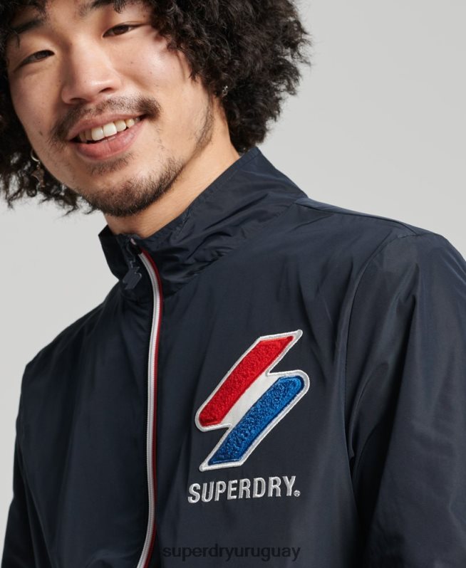 uy Superdry hombres chaqueta de chándal Armada DT2N8Z1153 ropa