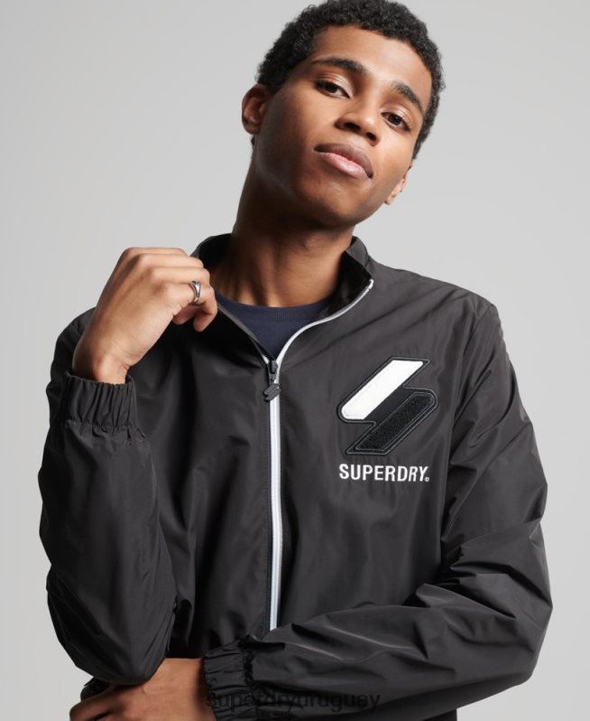 uy Superdry hombres chaqueta de chándal negro DT2N8Z1172 ropa